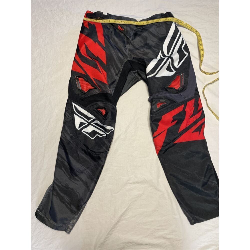 MEN'S FLY RACING KINETIC RELAPSE MOTORCROSS BLACK & RED PANTS. 28s
